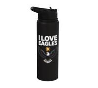 I Love Eagles Soaring Freedom Nature Stainless Steel Insulated Water Bottle