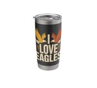 I Love Eagles Soaring Graphic Style Stainless Steel Insulated Tumbler