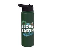 I Love Earth - Earth Day Stainless Steel Insulated Water Bottle