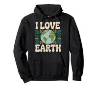 I Love Earth Eco Friendly Green Nature Pullover Hoodie