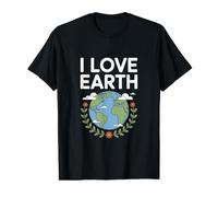 I Love Earth Eco-Friendly Planet Design Value Graphic T-Shirt