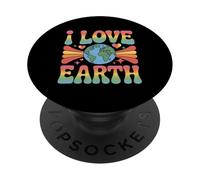 I Love Earth Love Our Green Planet - Eco Warrior Statement PopSockets Adhesive PopGrip