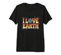 I Love Earth Love Our Green Planet - Eco Warrior Statement Premium T-Shirt