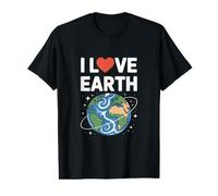 I Love Earth Planet Nature Conservation Design Value Graphic T-Shirt