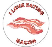 I Love Eating Bacon - 59mm Badge/Badges - Quote