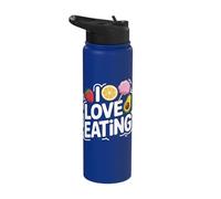 I Love Eating Fruit and Sweet Snacks Stainless Steel Insulated Water Bottle