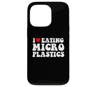 I Love Eating Microplastics Funny Heart To Eat Micro Plastic Case for iPhone 13 Pro