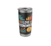 I Love Economics Chart and Graph Design Stainless Steel Insulated Tumbler