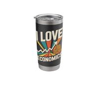 I Love Economics Chart Coin Graphics Stainless Steel Insulated Tumbler