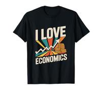 I Love Economics Chart Coin Graphics T-Shirt