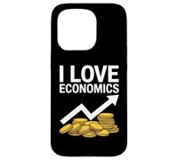 I Love Economics Coins Arrow Graphic Case for iPhone 15 Pro