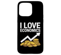 I Love Economics Coins Arrow Graphic Case for iPhone 15 Pro Max