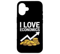 I Love Economics Coins Arrow Graphic Case for iPhone 16