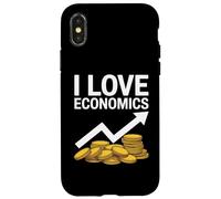 I Love Economics Coins Arrow Graphic Case for iPhone X/XS