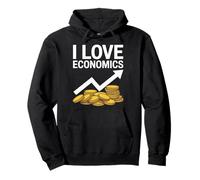 I Love Economics Coins Arrow Graphic Pullover Hoodie