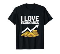 I Love Economics Coins Arrow Graphic T-Shirt