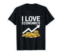 I Love Economics Coins Arrow Graphic Value Graphic T-Shirt, Men, Black, S
