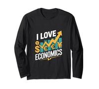 I Love Economics Currency Trend Design Long Sleeve T-Shirt