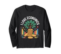 I Love Economics Financial Growth Tree Long Sleeve T-Shirt