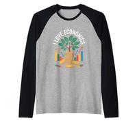 I Love Economics Financial Growth Tree Raglan Baseball Tee