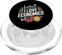 I Love Economics Graph Coin Design PopSockets PopGrip for MagSafe