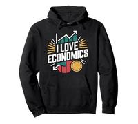 I Love Economics Graph Coin Design Pullover Hoodie
