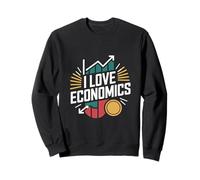 I Love Economics Graph Coin Design Sweatshirt