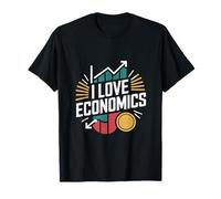 I Love Economics Graph Coin Design T-Shirt