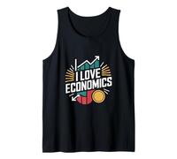I Love Economics Graph Coin Design Tank Top