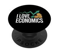 I Love Economics Graph Coin Trend Design PopSockets Adhesive PopGrip