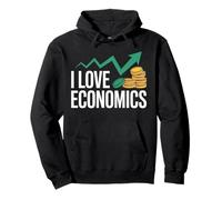 I Love Economics Graph Coin Trend Design Pullover Hoodie
