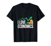 I Love Economics Graph Coin Trend Design T-Shirt