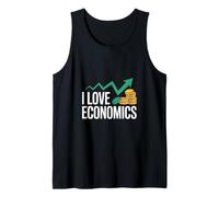 I Love Economics Graph Coin Trend Design Tank Top