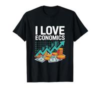I Love Economics Graph Money Trend Value Graphic T-Shirt