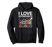 I Love Economics Graphs Charts Enthusiast Pullover Hoodie