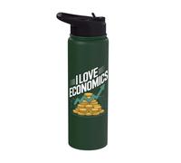 I Love Economics Money Growth Enthusiast Stainless Steel Insulated Water Bottle