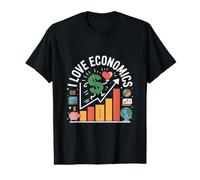 I Love Economics Passion Finance Charts Value Graphic T-Shirt