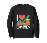I Love Economics Passion Graph Coins Long Sleeve T-Shirt