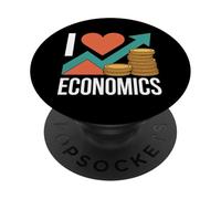 I Love Economics Passion Graph Coins PopSockets Adhesive PopGrip