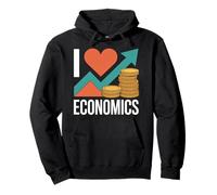 I Love Economics Passion Graph Coins Pullover Hoodie