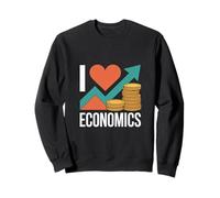 I Love Economics Passion Graph Coins Sweatshirt