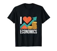 I Love Economics Passion Graph Coins T-Shirt