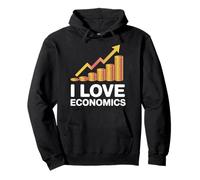 I Love Economics Rising Graph Coins Pullover Hoodie