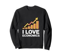 I Love Economics Rising Graph Coins Sweatshirt