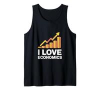 I Love Economics Rising Graph Coins Tank Top