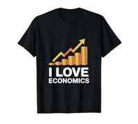 I Love Economics Rising Graph Coins Value Graphic T-Shirt