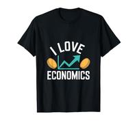 I Love Economics Trendy Financial Design Value Graphic T-Shirt