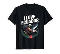 I Love Ecuador Condor Andes Mountains Value Graphic T-Shirt, Men, Black, M