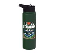 I Love Ecuador Eagle Andes Mountains Stainless Steel Insulated Water Bottle