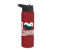 I Love Ecuador Scenic Mountains Pride Stainless Steel Insulated Water Bottle